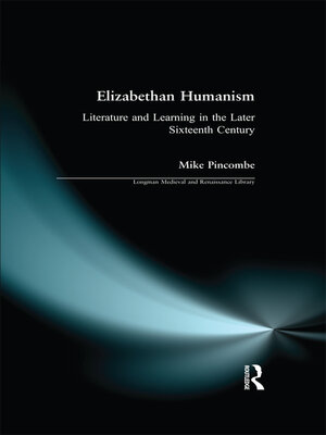 cover image of Elizabethan Humanism